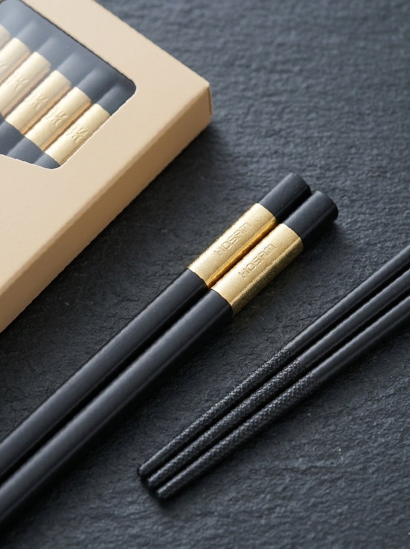 HOSAM Premium Alloy Chopsticks Set (10 Pairs) - Image 2