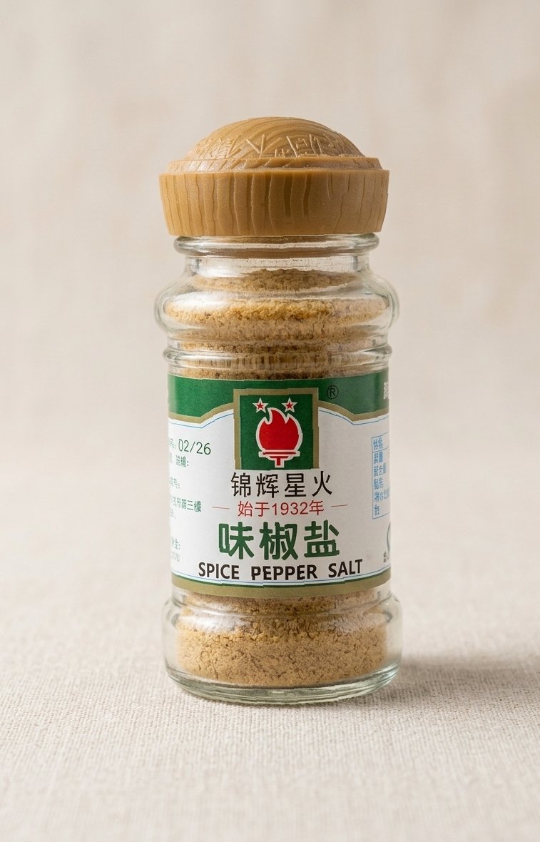 Jinhui Xinghuo Authentic Chinese Spice Pepper Salt (45g Glass Shaker Bottle)